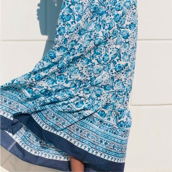 ZARA FLORAL PRINT OFF THE SHOULDER DRESS - Picture 8 of 12